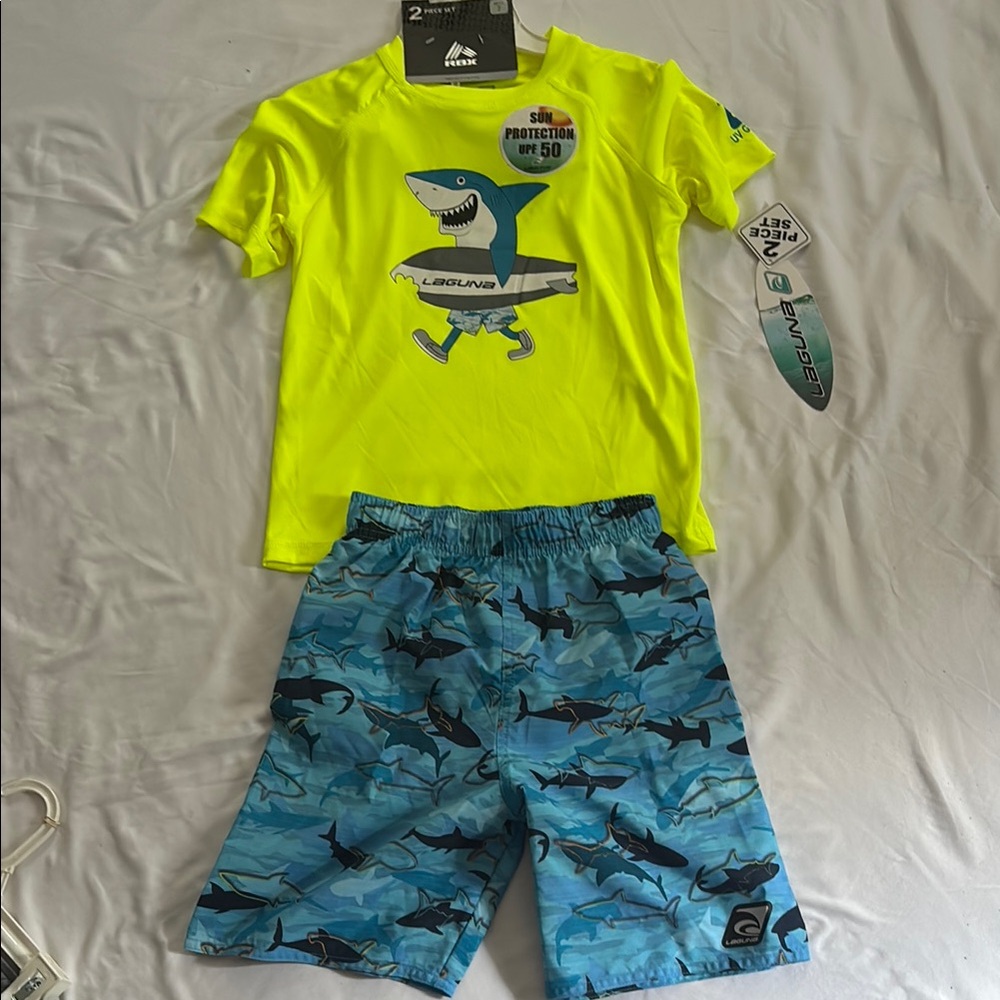 RBX Blue Rashguard Swim Top UV Protection